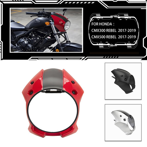 适用HONDA CMX300/500 Rebel 18-19年摩托车前挡风玻璃挡风大灯罩