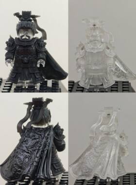 三国人物系列五虎上将吕布关羽赵云3D打印积木人仔积木玩具游戏