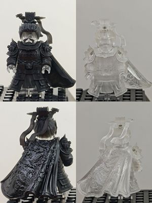 三国人物系列五虎上将吕布关羽赵云3D打印积木人仔积木玩具游戏