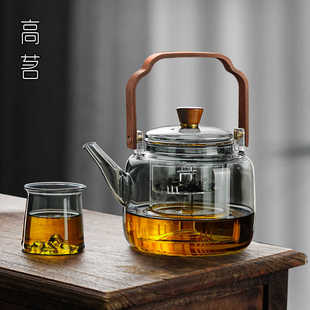 提梁泡茶器电陶炉专用烧水壶围炉煮茶炉 耐高温玻璃煮茶壶2026新款