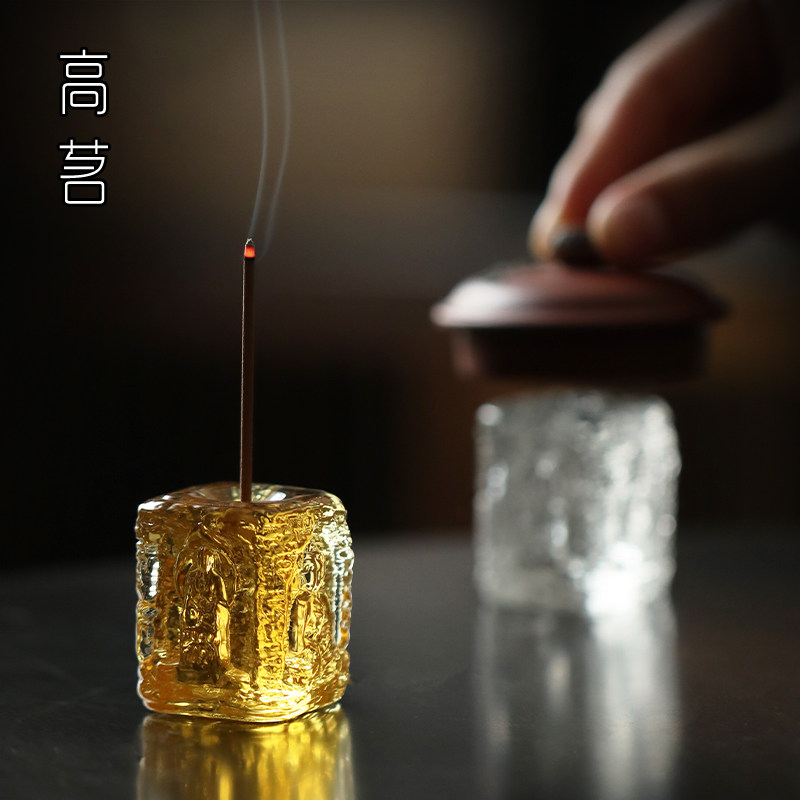 高茗复古琉璃盖置两用盖托香插图片