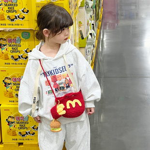 儿童成品毛线卡通包小红书同款钩织麦当劳包宝宝配饰包小孩零钱包