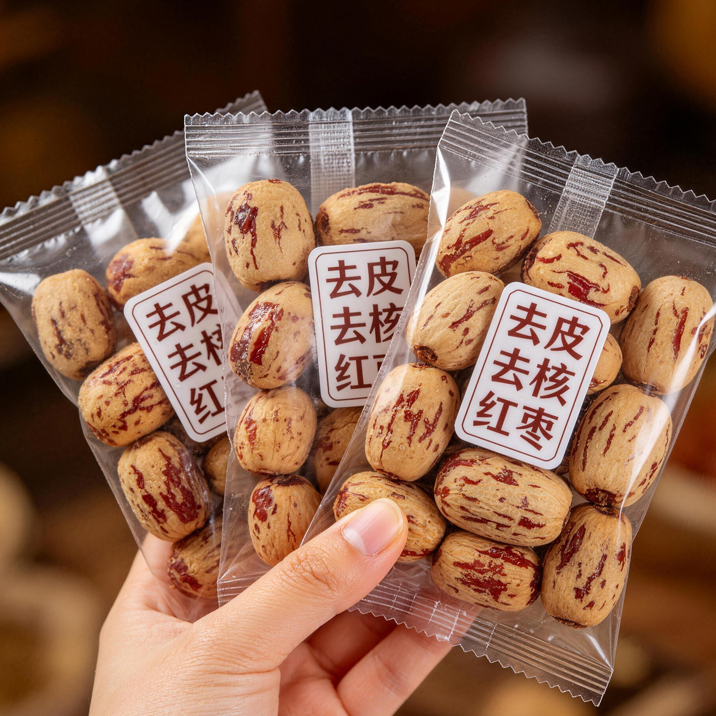 新疆特产去皮去核红枣无核若羌大灰枣脱皮独立小包装泡茶专用虎皮