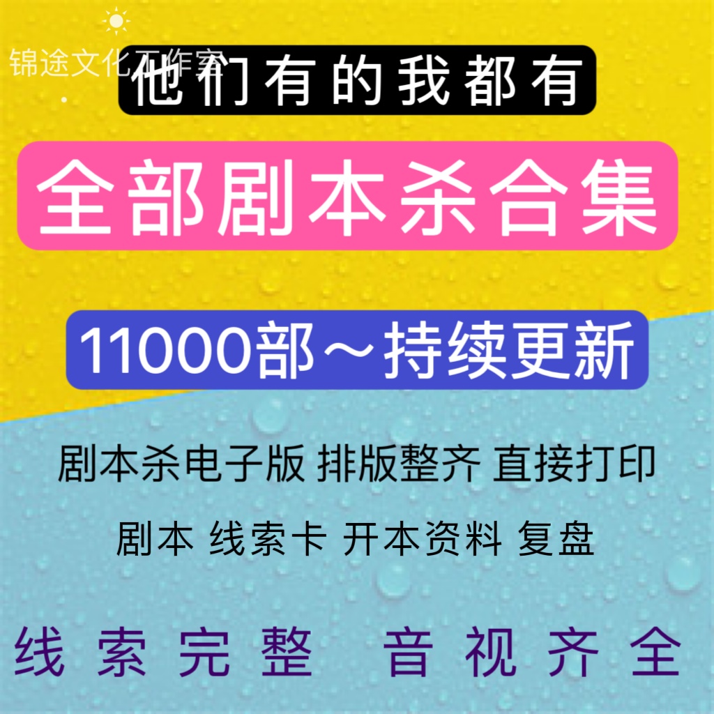 剧本杀电子版告别诗来电年轮一座城复盘红色本合集无水印整理-封面