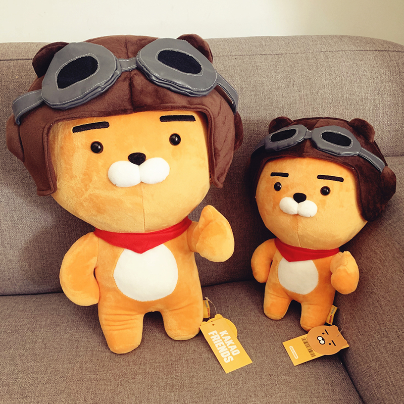 飞行员狮子毛绒玩具小狮子变身
