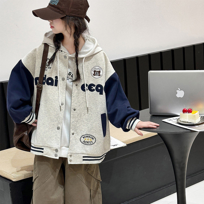 女童秋装外套儿童大童棒球服女