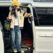 两件套2026春秋新款 儿童毛衣牛仔裤 大童女孩衣服韩 女童套装 插肩袖