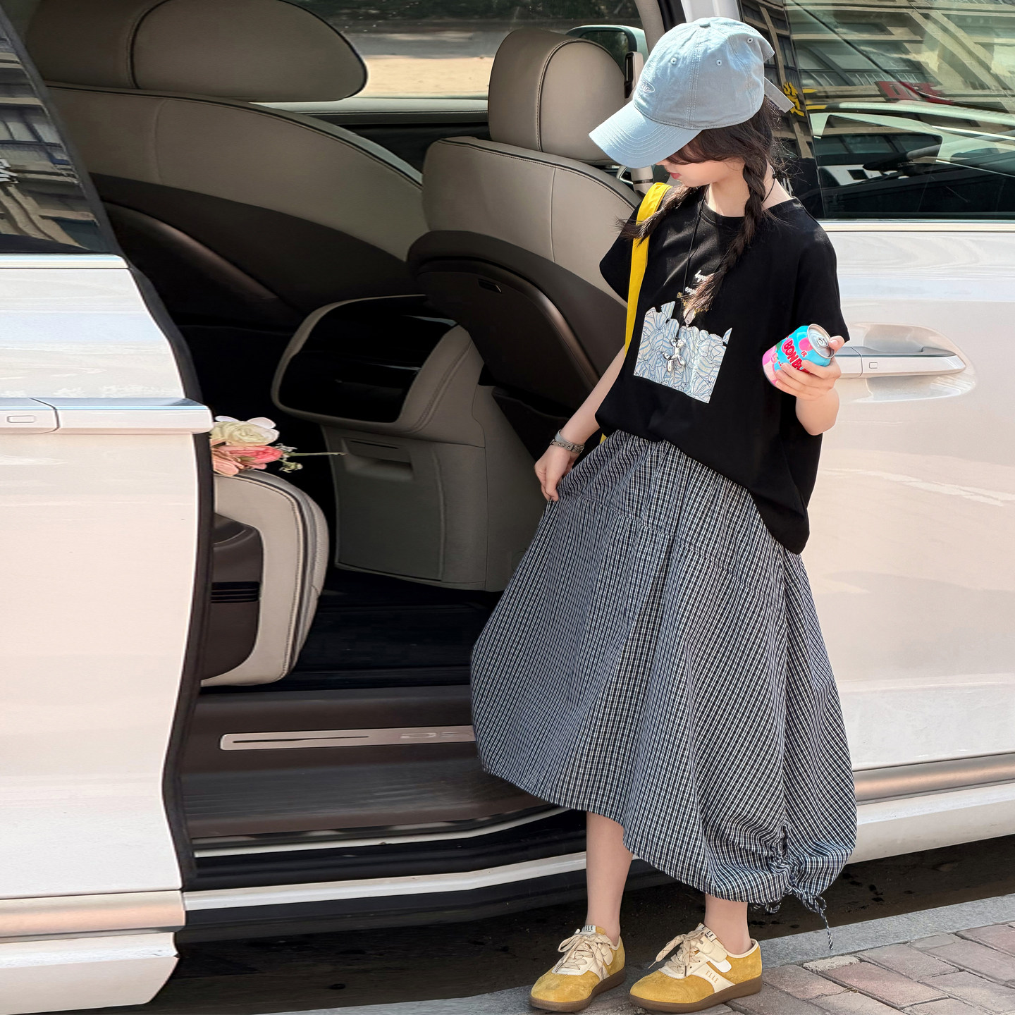 果儿kids女童套装儿童短袖T恤半身裙两件套2026夏装新款女孩衣服