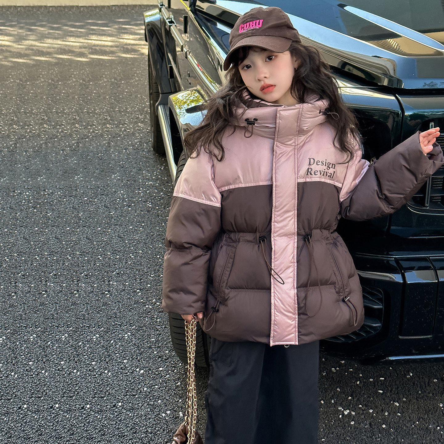 女童羽绒服2025新款洋气儿童装冬季加厚外套女孩羽绒服冬装韩版潮