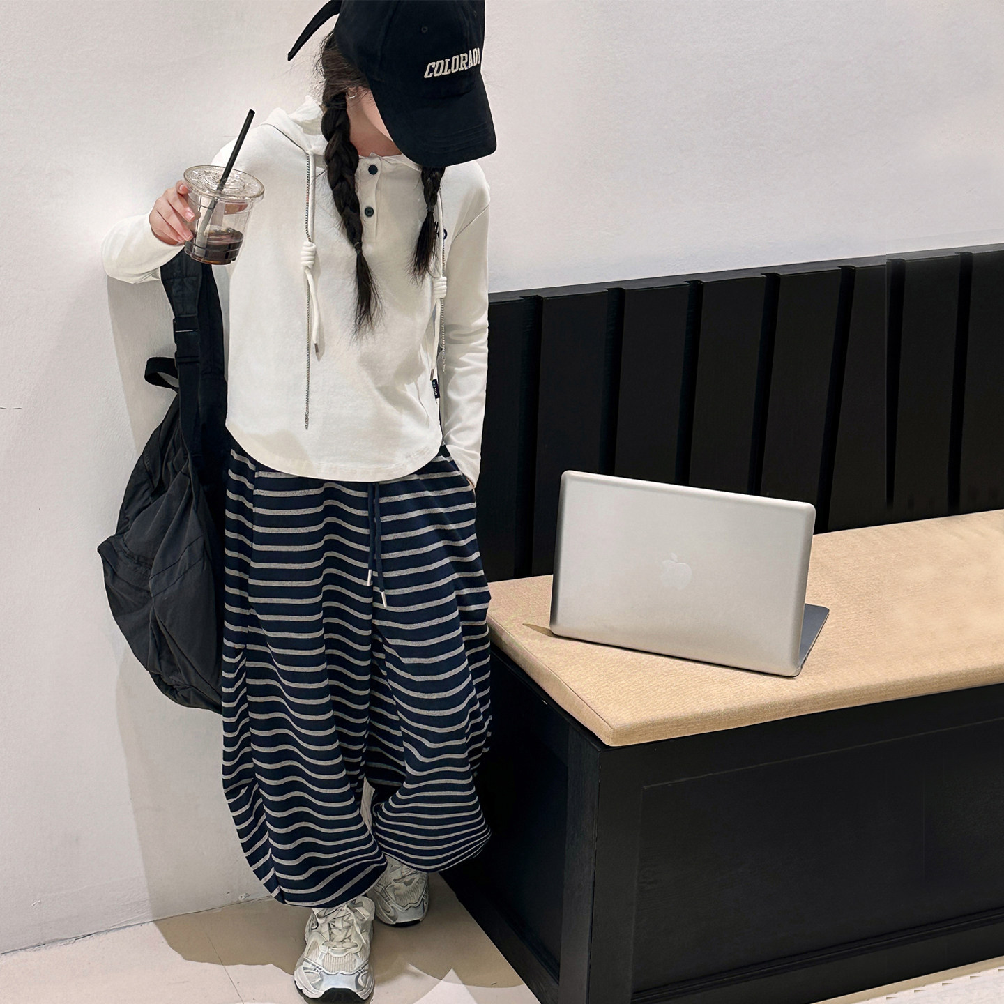 果儿KIDS女童套装儿童打底衫条纹裤子春装2026新款春秋女孩两件套