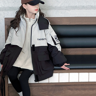 三合一可拆卸女童夹棉冲锋衣秋冬