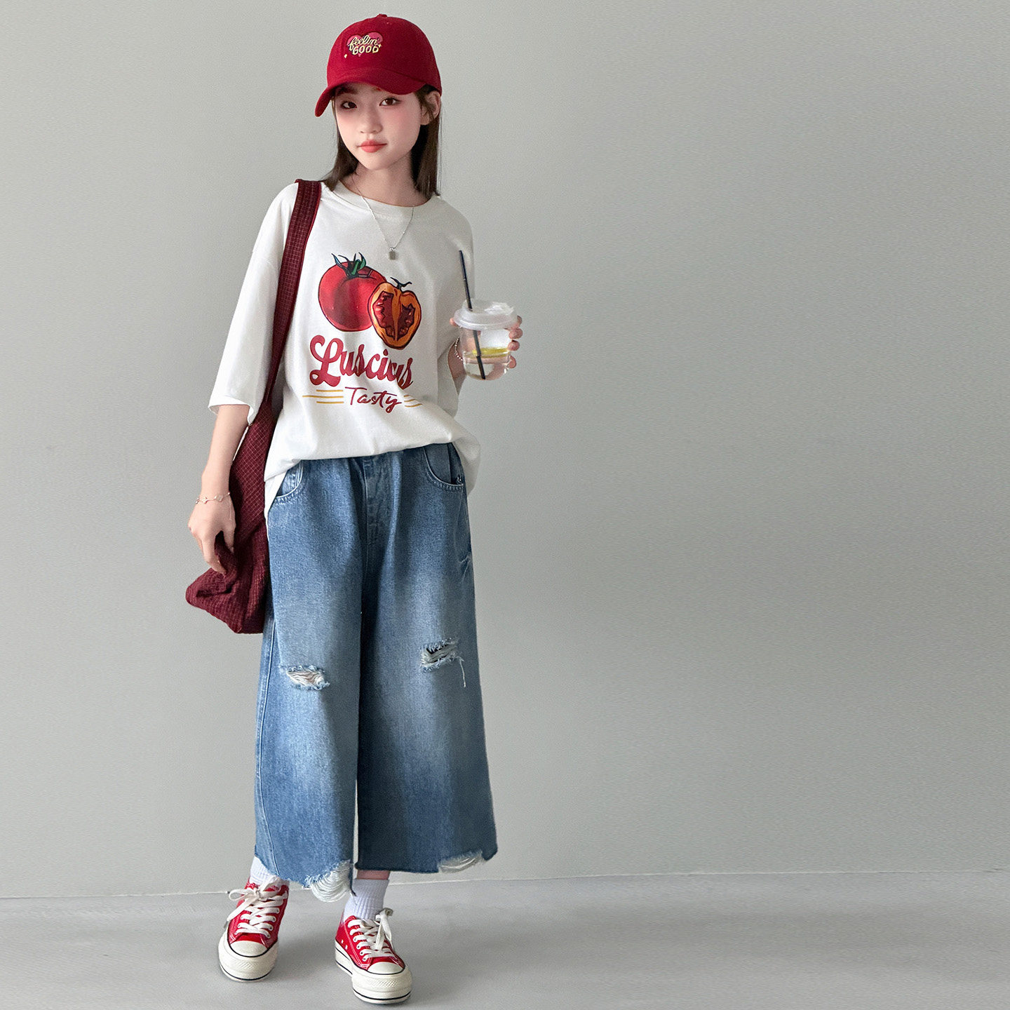 女童阔腿裤套装女孩夏季两件套