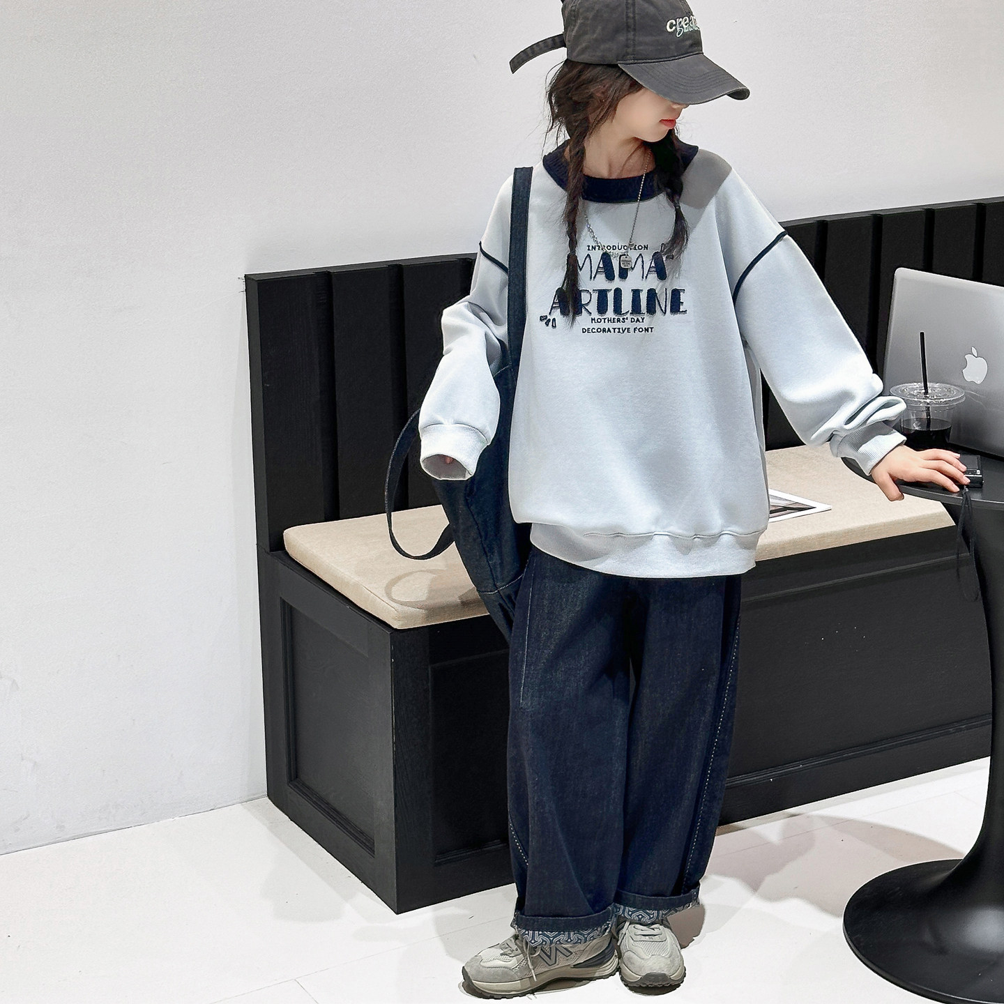 女童卫衣套装春装2026新款儿童休闲运动两件套春秋韩大童女孩衣服