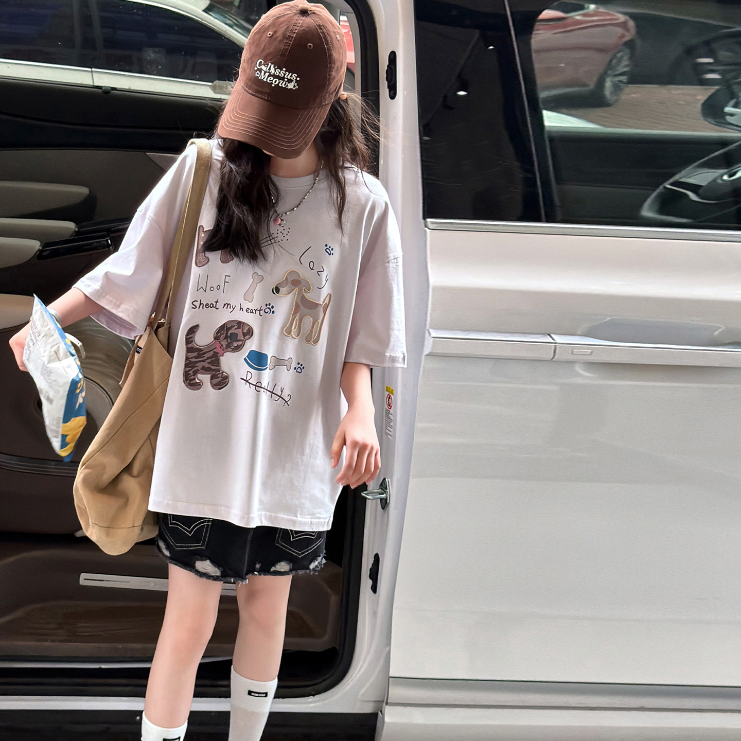 果儿kids女童短袖儿童T恤衫2026夏装新款洋气时髦女孩宽松t恤薄款
