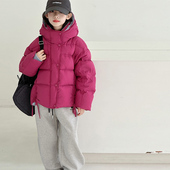 洋气大童冬季 2025新款 加厚棉衣儿童棉袄 女童红色棉服冬装 韩国童装