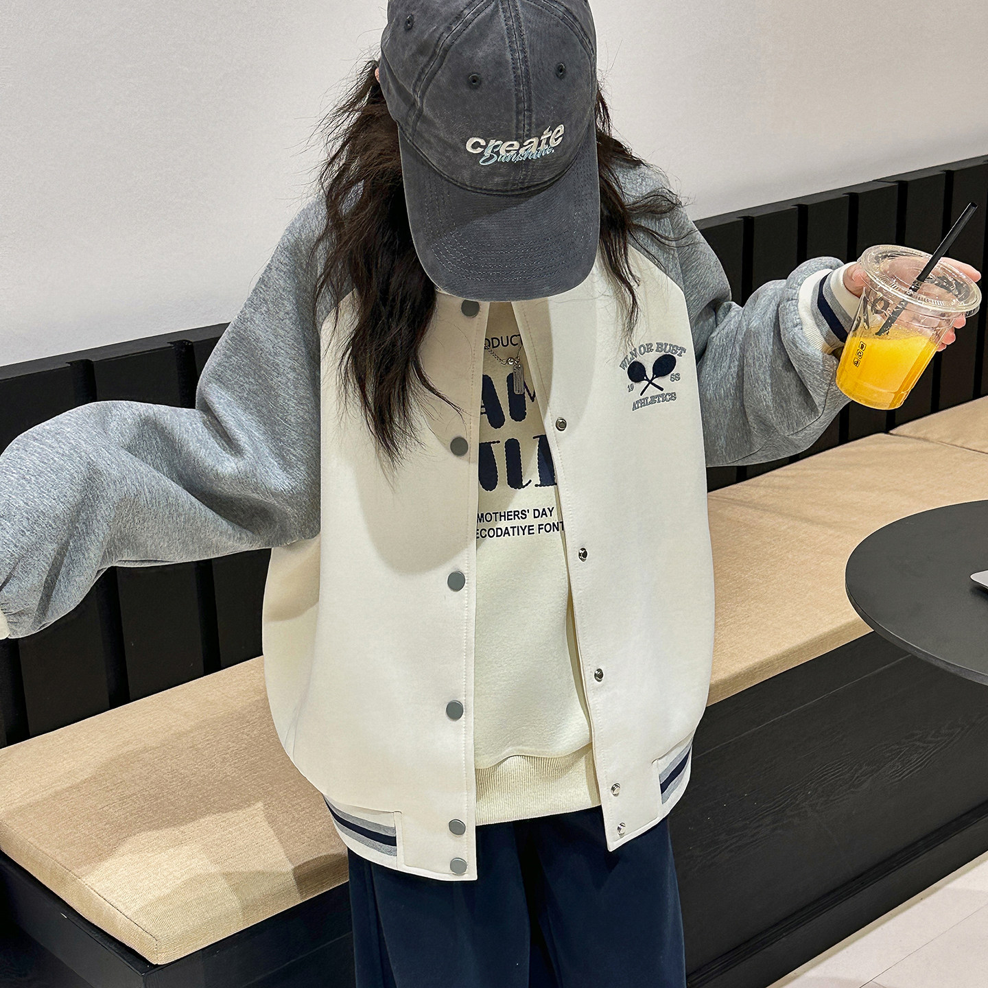 刺绣女童秋装外套儿童棒球服