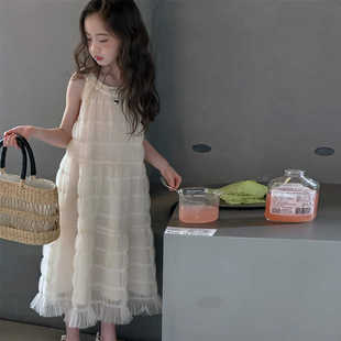 新款 女孩裙子夏款 韩版 儿童洋气公主裙夏装 童装 女童连衣裙2025夏季