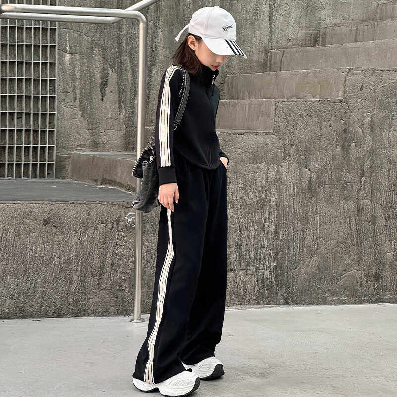 女童运动套装春秋2025新款大女童时尚洋气时髦秋装炸街儿童两件套