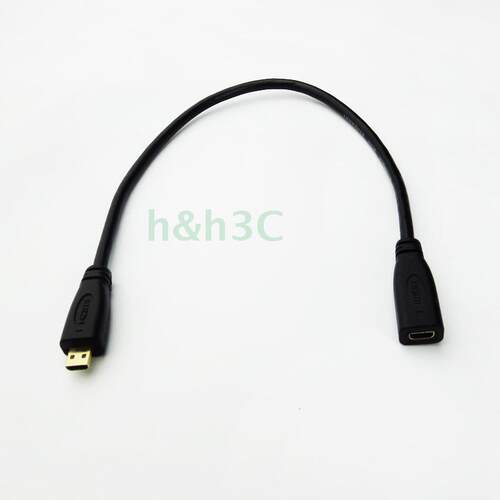 好用MicroHDMI延长线手机平板超级本HDMI D TYPE公转母测试线30CM