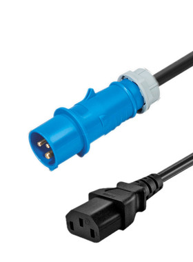 IEC309工业插头16A连接器转C13三孔品字尾机房服务器PDU电源线