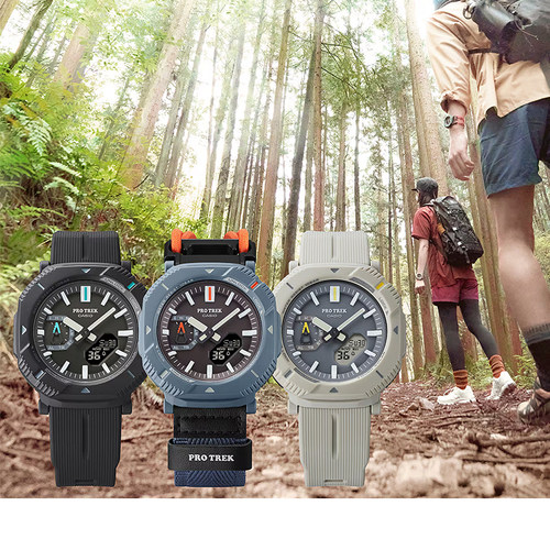 卡西欧手表男环保轻便登山户外徒步可旋转表盘送朋友礼物PRJ-B001