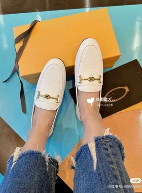 春夏新款女士真皮麻花扣平底乐福鞋女简约百搭一脚蹬懒人豆豆单鞋