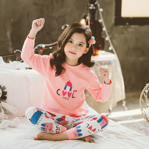 女童打底全棉儿童内衣春秋睡衣