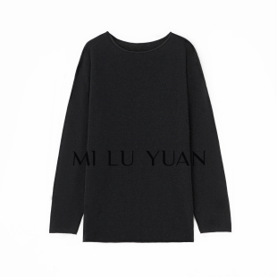 上衣休闲内搭保暖长袖 MLY 100羊毛无缝羊毛衫 套衫 套 一字领长袖