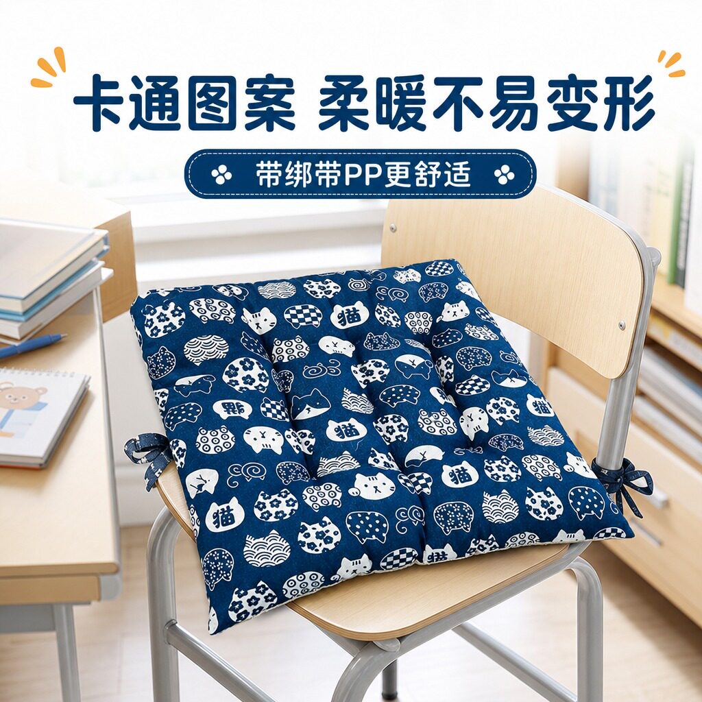 宿舍办公室久坐屁垫简约坐垫防屁股痛学生教室加厚椅子垫冬季垫子