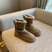 TFM 休闲厚底4CM增高韩版 雪地靴女冬季 加绒保暖短靴子棉鞋 外穿
