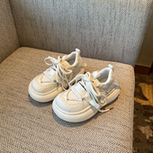 TFM 2026春季 新款 休闲风厚底面包鞋 女百搭增高小个子白色板鞋