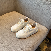 女百搭系带休闲板鞋 运动鞋 新款 简约风厚底小白鞋 TFM 2026春季