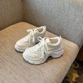 TFM 云朵白 2026年新款 网面厚底老爹鞋 女小个子增高休闲运动鞋