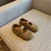 女魔术贴圆头单鞋 丑萌百搭 新款 复古玛丽珍勃肯鞋 TFM 2026春季