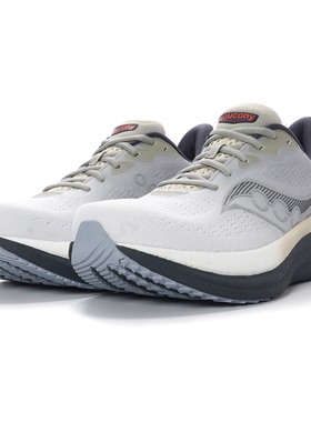 Saucony 索康尼 TRIUMPH 23 胜利23 男子缓震跑鞋白灰S21023-505
