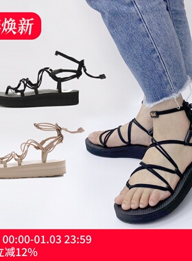 TEVA MIDFORM INFINITY 女子厚底交叉绕踝绑带凉鞋 1127890