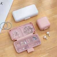 Simple portable jewelry box travel jewelry storage bag earni