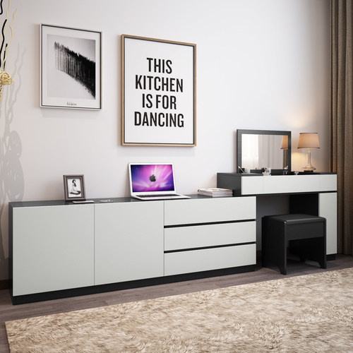 化妆桌卧室多功能组合柜简约现代