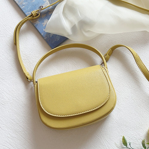 2025春夏新款迷你马鞍包手提小包包简约百搭单肩斜挎包半月包女包