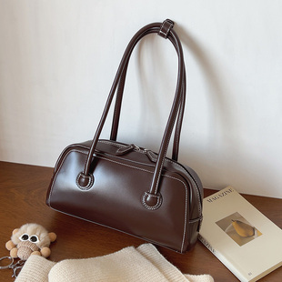 韩国ins复古气质托特包波士顿包时尚 百搭手提包单肩腋下包通勤包