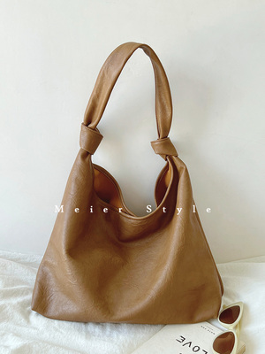 简约软皮托特包慵懒风单肩包