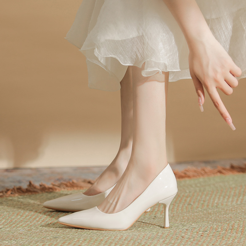 美晨高跟鞋2025新款百搭增高舒适