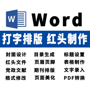 党政机关红头文件公文处理修改制作文献排版word美化标书格式调整