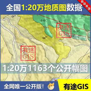 全国1:20万数字地质图mapgis矢量地质数据分幅岩性断层数据库