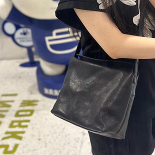 全新清仓特价高级感日系复古植鞣牛皮通勤单肩斜挎包真皮手工包女