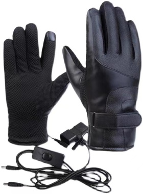 36伏60伏72伏通用调温款电动车加热手套触屏防水保暖手套冬天防寒