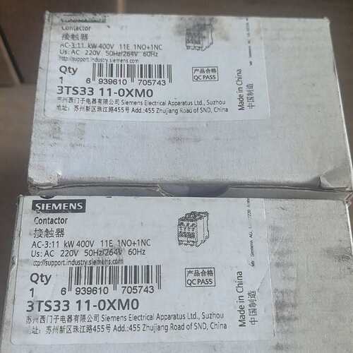 议价接触器3TS33 11-0XM0，AC-3 11kW可维修