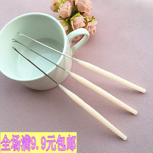 补毛衣口舌勾针三通针穿串佛珠diy 钩针编织工具带舌头藏线头钩针