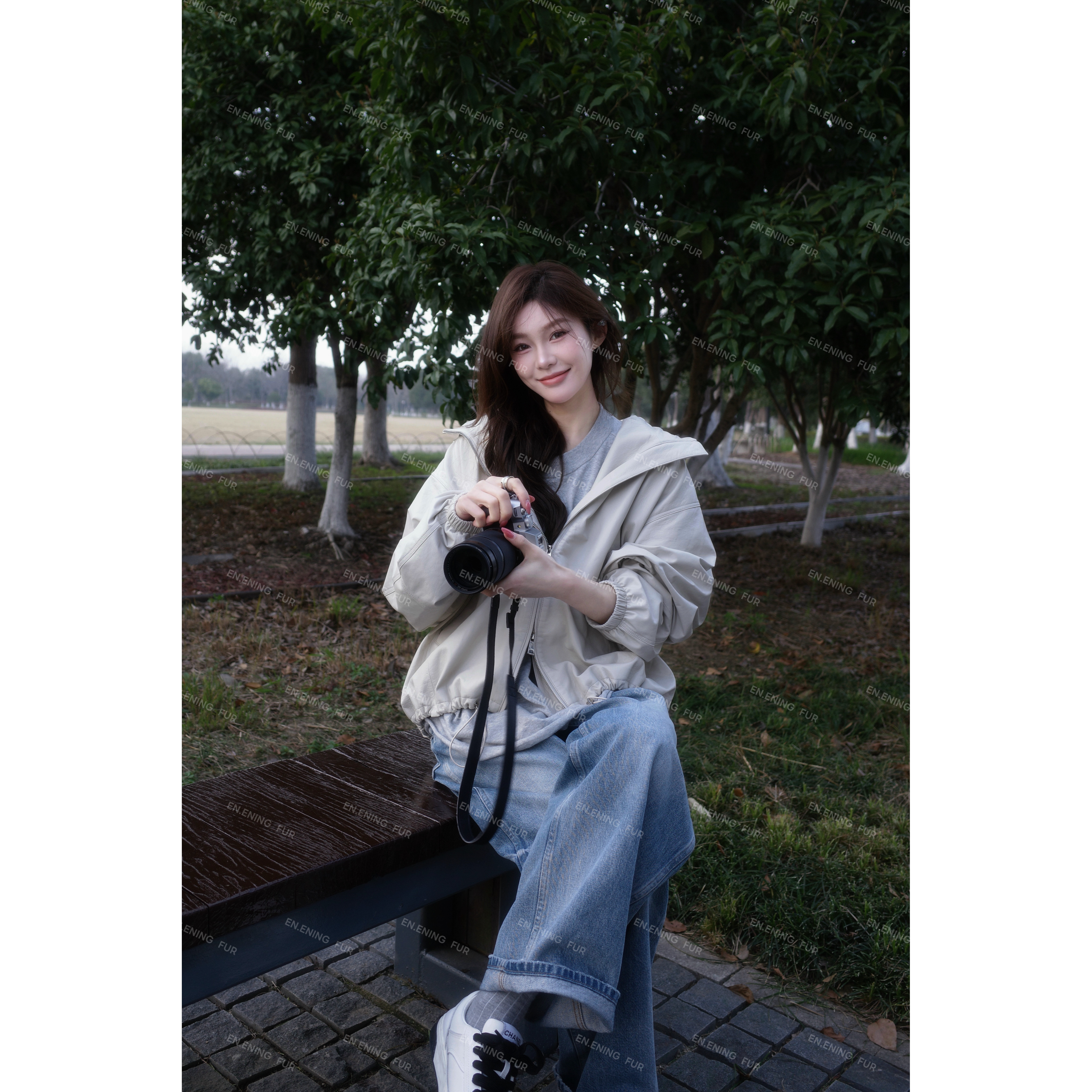 EN ENING | 舒适区 土耳其进口柔软细腻连帽休闲羊皮外套GG77605