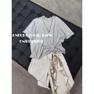 ENFUR Row亚麻极简宽松T恤EN25414